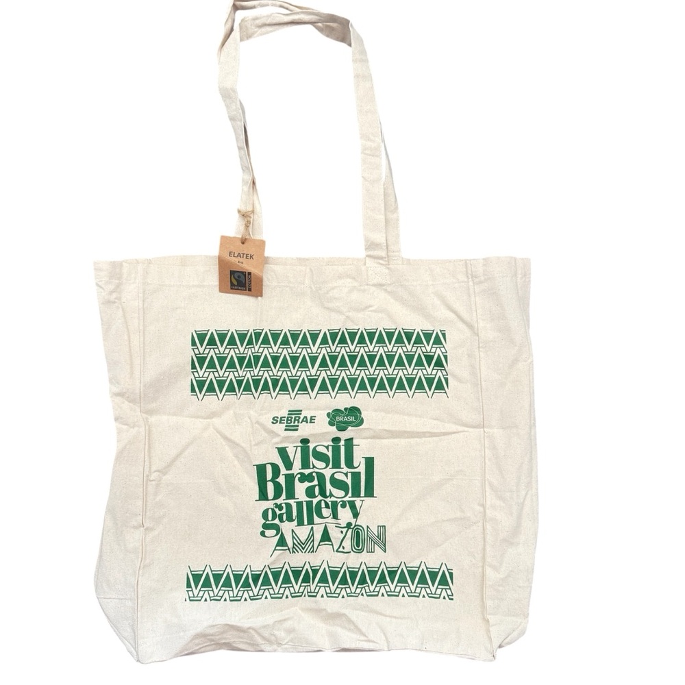 Visit Brasil Amazon Fair Trade Cotton Canvas Large Tote Bag